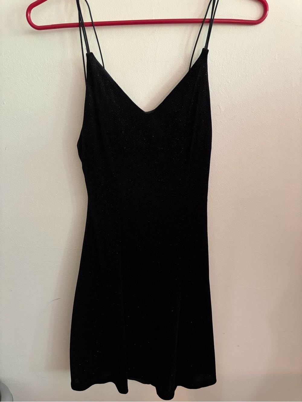 Women’s Black Slip Dress with Spaghetti Straps